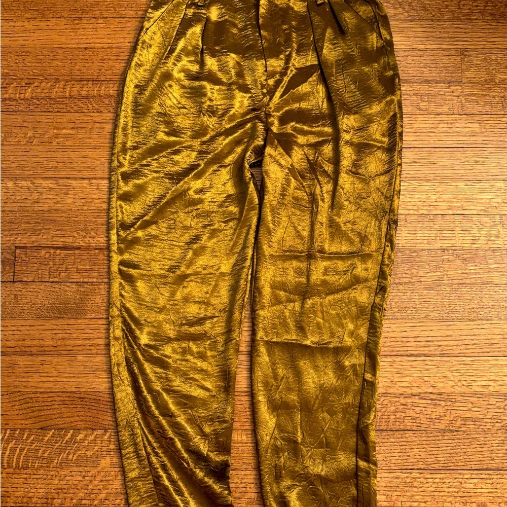 Urban Outfitters Men's Shimmering Gold Pants